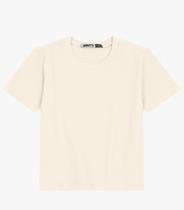Blusa Juvenil Feminina em Malha Anarruga Minty Bege