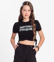 Blusa Juvenil Feminina Em Viscotorcion Minty Preto