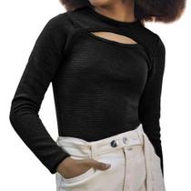 Blusa Juvenil Feminina Lilimoon Preta - 79122