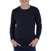 Blusa Juvenil Masculina Ogochi Slim Tricot Cinza - 005516 Blusa Juvenil Masculina Ogochi Slim Tricot Cinza - 005516