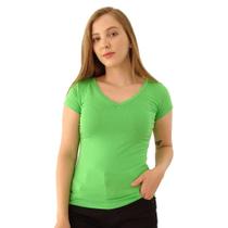 Blusa Kibeleza Gola V Lisa Basica - 2647 Blusa Kibeleza Gola V Lisa Basica - 2647