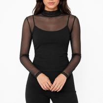 Blusa Kibeleza Tule Manga Longa REF:3384 Blusa Kibeleza Tule Manga Longa REF:3384