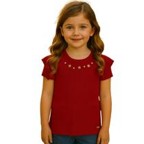 Blusa Kukiê Em Ribana Fancy Vermelho Verão