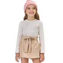 Blusa Kukiê Manga Longa Branco Inverno Blusa Kukiê Manga Longa Branco Inverno