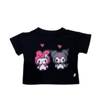 Blusa Kuromi My Melody Camiseta Cropped Baby Look Feminina Sf763