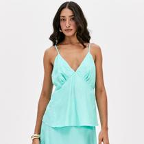 Blusa Lança Perfume Alça Pr26 Azul Feminino Blusa Lança Perfume Alça Pr26 Azul Feminino