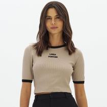 Blusa Lança Perfume Canelada Cropped In26 Preto Feminino