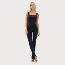 Blusa Lança Perfume Corset Com Entremeio Blusa Lança Perfume Corset Com Entremeio