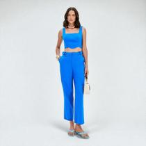 Blusa Lança Perfume Cropped De Alças Decote Quadrado