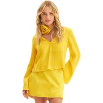 Blusa Lança Perfume Flare VE24 Amarelo Feminino