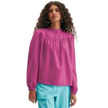 Blusa Lança Perfume Manga Longa Button Ou24 Rosa Feminino Blusa Lança Perfume Manga Longa Button Ou24 Rosa Feminino