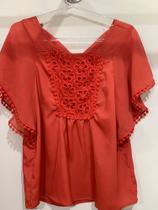 Blusa laranja ,feminino, rafa modas