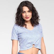 Blusa Lecimar Cropped Floral Feminina