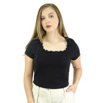 Blusa Lecimar Em Malha Croche - 1703351