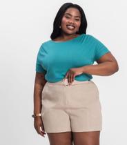 Blusa Lisa Plus Infinita Cor Azul Blusa Lisa Plus Infinita Cor Azul