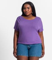 Blusa Lisa Plus Infinita Cor Roxo Blusa Lisa Plus Infinita Cor Roxo