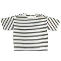 Blusa listrada b+, em malha algodão com poliester pto/bco r080 g