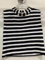 Blusa listrada de gola,feminino, rafa modas