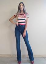 Blusa Listrada Estampa P NAGUCHI