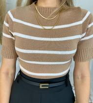 Blusa Listrada Tricot Modal