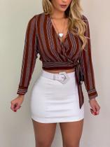 Blusa listrada vermelha Blusa listrada vermelha