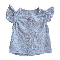 Blusa Little Birds Dreamed de linho e algodão para meninas