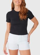 Blusa Long Cropped Malwee 1000114191 Feminina Ribana Algodão T. P/XGG