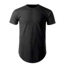 Blusa Longa Básica Camisa Longline Plus Size Fitness Tamanho Grande