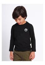Blusa Longa Menino Preto Banana Danger Blusa Longa Menino Preto Banana Danger
