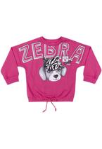 Blusa Longo Zebra Rosa Momi