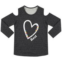 Blusa Look Jeans Moletom Best Friends Preta - BEST - 16 Blusa Look Jeans Moletom Best Friends Preta - BEST - 16