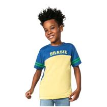 Blusa Luc.Boo Azul Com Amarelo Brasil Copa Do Mundo Blusa Luc.Boo Azul Com Amarelo Brasil Copa Do Mundo