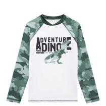 Blusa Luc.Boo De Proteção UV Verde De Dinossauro