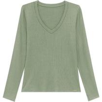 Blusa Lunender Canelada Manga Longa Feminina P