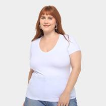 Blusa Lunender Canelada Plus Size Básica Feminina