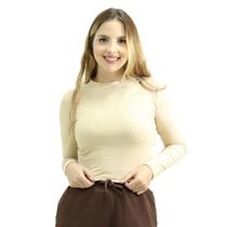 Blusa Lunender Manga Longa Canelada
