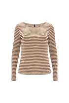 Blusa Lunender Manga Longa Listrada Bege