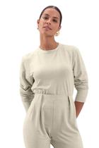 Blusa Lunender Moletom Viscose Bege Blusa Lunender Moletom Viscose Bege