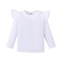 Blusa LysMuch Toddler para meninas, manga comprida de 1 a 1,5 anos, branca