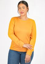 Blusa m/l Pau a Pique Básica Mostarda