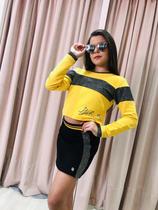 Blusa Málagah Juvenil Moletom Amarelo