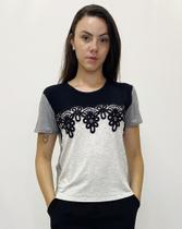 Blusa Malha com Renda Blusa Malha com Renda
