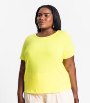 Blusa Malha Delicate Plus Infinita Cor Amarelo