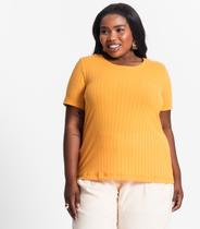 Blusa Malha Delicate Plus Infinita Cor Amarelo Blusa Malha Delicate Plus Infinita Cor Amarelo