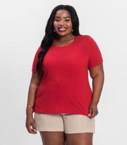 Blusa Malha Delicate Plus Infinita Cor Vermelho Blusa Malha Delicate Plus Infinita Cor Vermelho