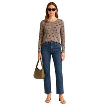Blusa Malha Gatos Mescla Rosé com Botões Lush