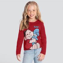 Blusa Malha Longa Menina Turma da Mônica Vermelho - Brandili Blusa Malha Longa Menina Turma da Mônica Vermelho - Brandili