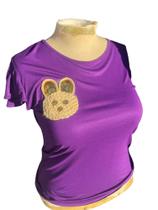 Blusa Malha Roxa Plus Size G/GG