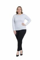Blusa Malha Suplex Térmica Com Elastano Feminina Plus Size Branca Blusa Malha Suplex Térmica Com Elastano Feminina Plus Size Branca