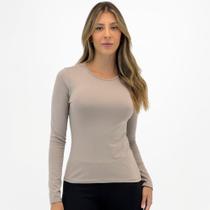 Blusa Malwee Básica Manga Longa Gola Redonda Feminina